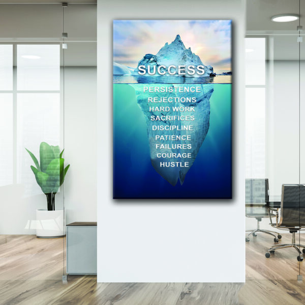 success iceberg wall art