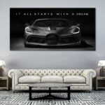 supercar dream quote canvas art1