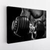 weightlifting in gym stretched canvas