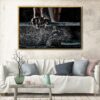 weightlifting motivation floating frame canvas