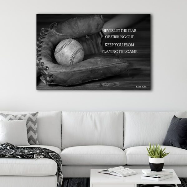 1 panels baseball quote canvas art