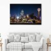 1 panels dallas skyline canvas art