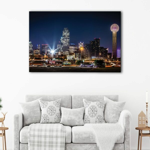 1 panels dallas skyline canvas art