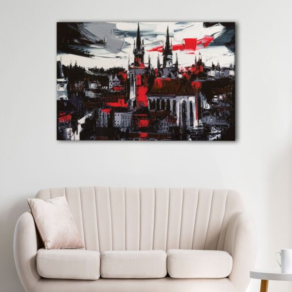 1 panels gothic prague canvas art