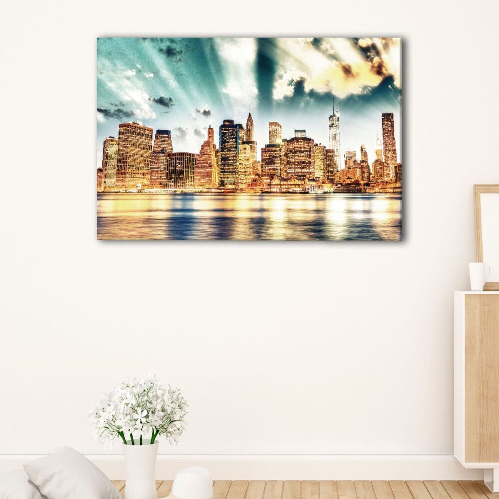 1 panels new york sunrise canvas art