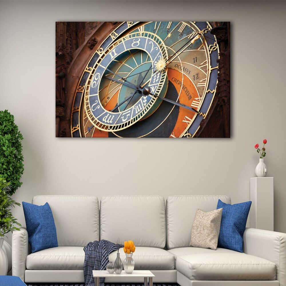 1 panels prague astronomical Clock canvas art