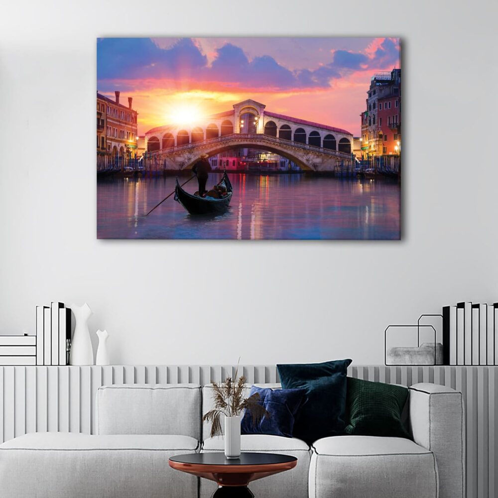 1 panels venice rialto bridge canvas art