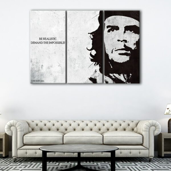 3 panels che guevara quote canvas art