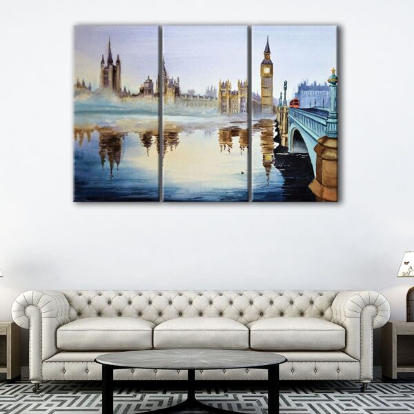 3 panels london Westminster bridge canvas art