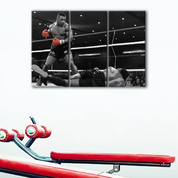 3 panels mike tyson knockout canvas art