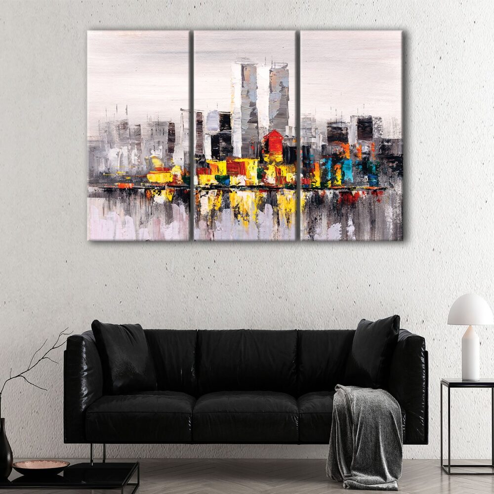 3 panels new york view canvas art