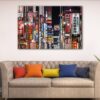 3 panels tokyo at night canvas art