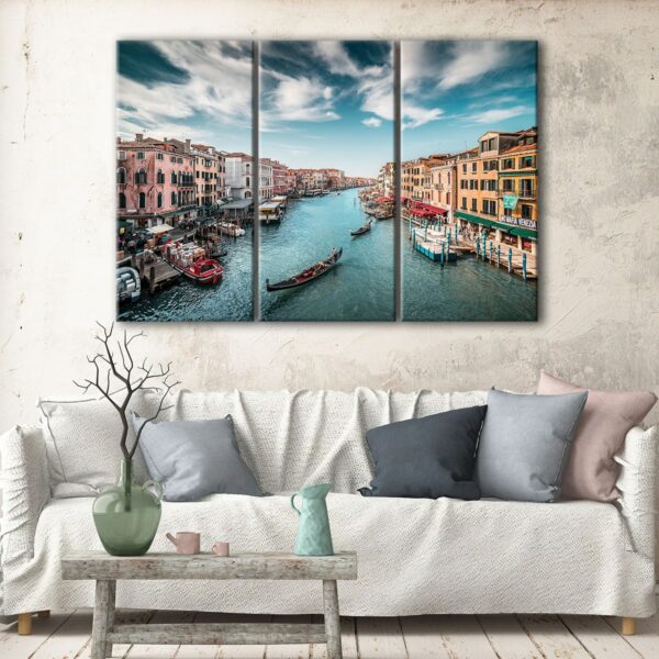 3 panels venice grand canal canvas art