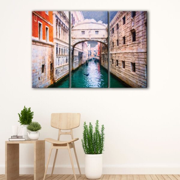 3 panels venice painting canvas art