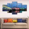 5 panels bells bridge glasgow canvas art