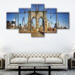 5 panels brooklyn bridge canvas art