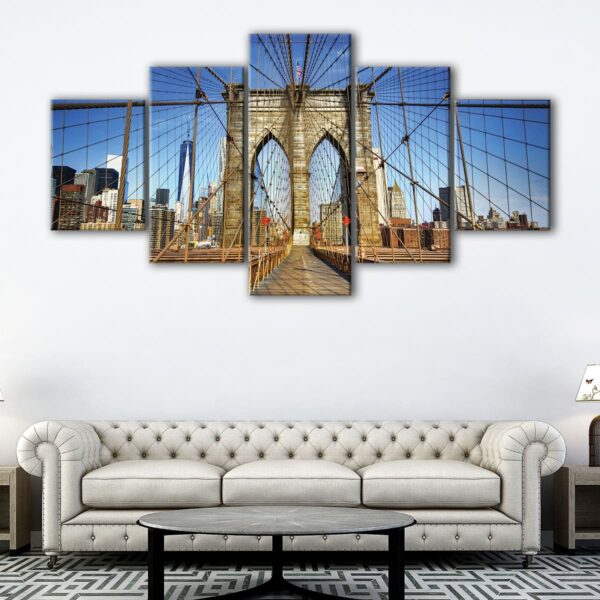 5 panels brooklyn bridge canvas art