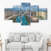 5 panels las vegas canvas art