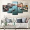 5 panels venice grand canal canvas art