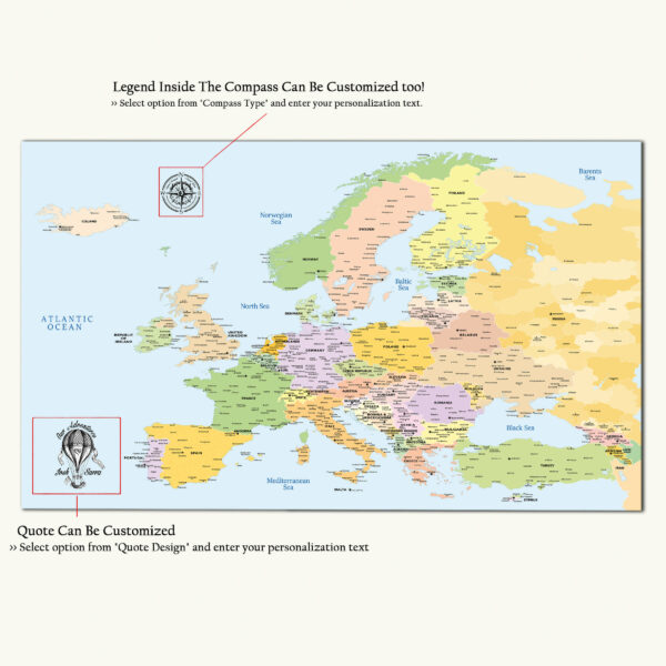 Atlas europe map detailed