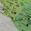 USA National Parks Push Pin Map - green edition east coast details