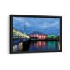 bells bridge glasgow framed canvas black frame