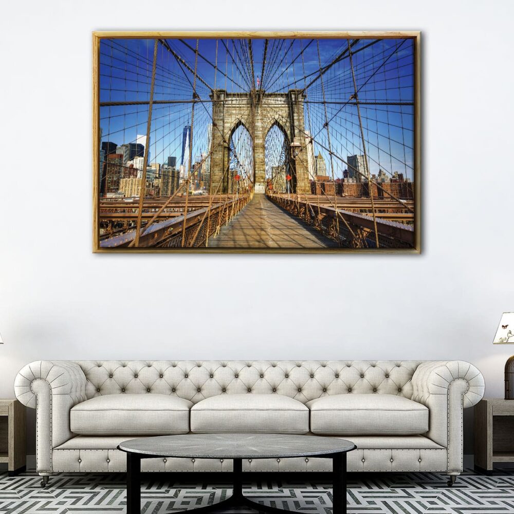 brooklyn bridge floating frame canvas