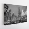 chicago downtown stretched canvas