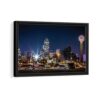 dallas skyline framed canvas black frame