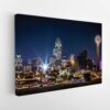 dallas skyline stretched canvas