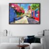 kos island greece floating frame canvas