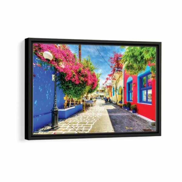 kos island greece framed canvas black frame