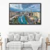 las vegas floating frame canvas