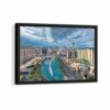 las vegas framed canvas black frame