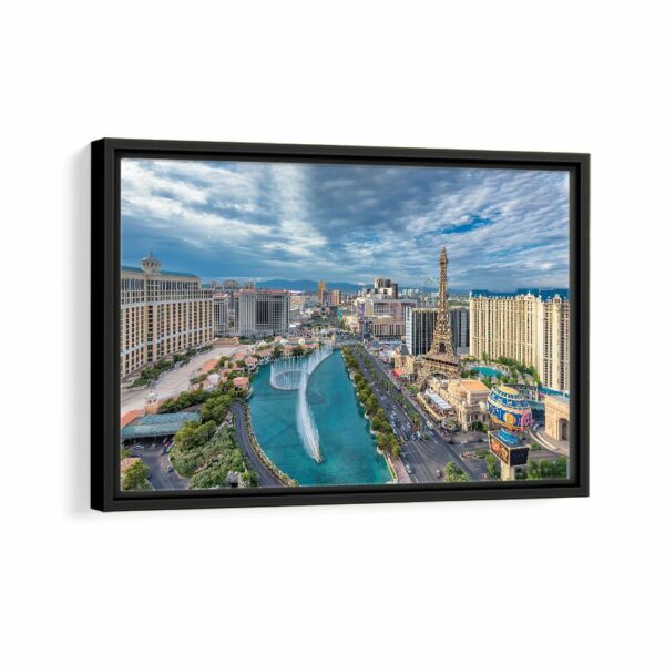 las vegas framed canvas black frame