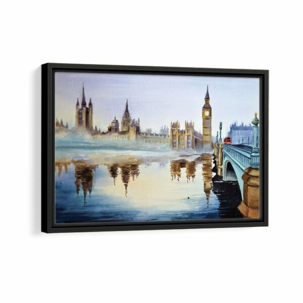 london Westminster bridge framed canvas black frame