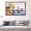 london oil painting floating frame canvas