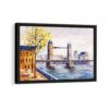 london oil painting framed canvas black frame