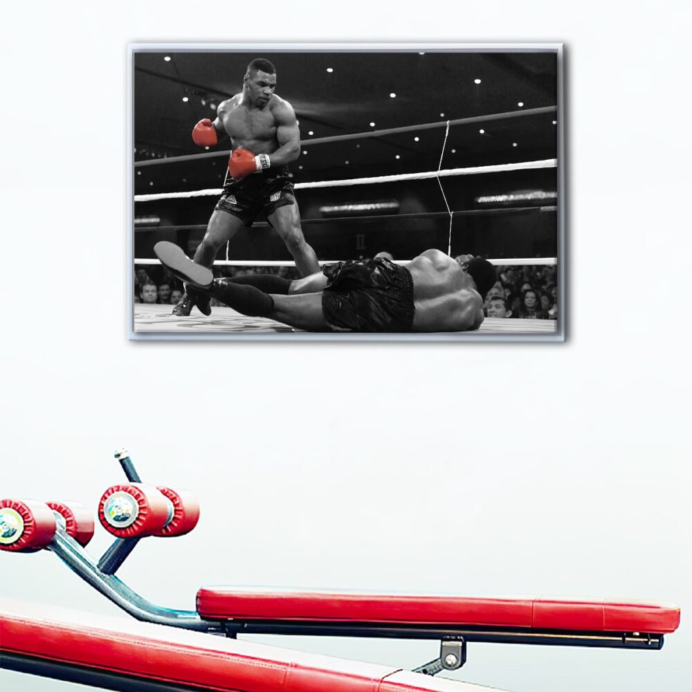 tableau mike tyson ko avec cadre flottant