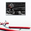 mike tyson knockout floating frame canvas