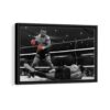 mike tyson knockout framed canvas black frame