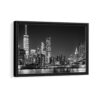 new york at night framed canvas black frame