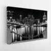 new york at night stretched canvas