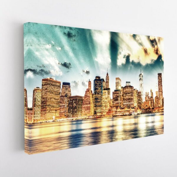 new york sunrise stretched canvas