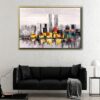 new york view floating frame canvas