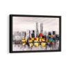 new york view framed canvas black frame