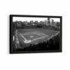 old wrigley field stadium framed canvas black frame