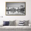 pittsburgh skyline floating frame canvas