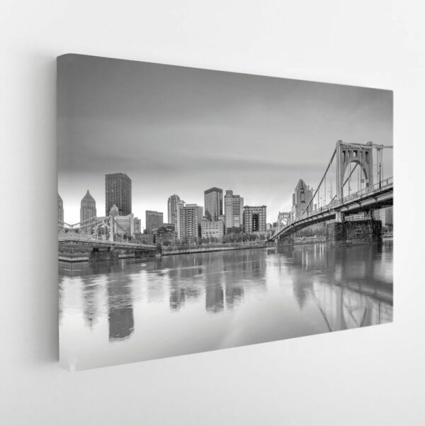 pittsburgh skyline stretched canvas