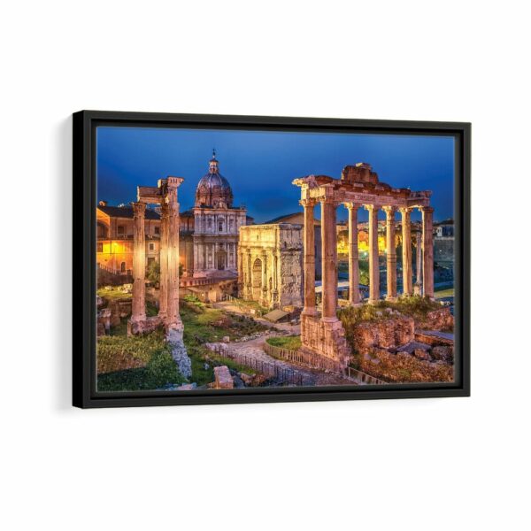 rome monuments framed canvas black frame